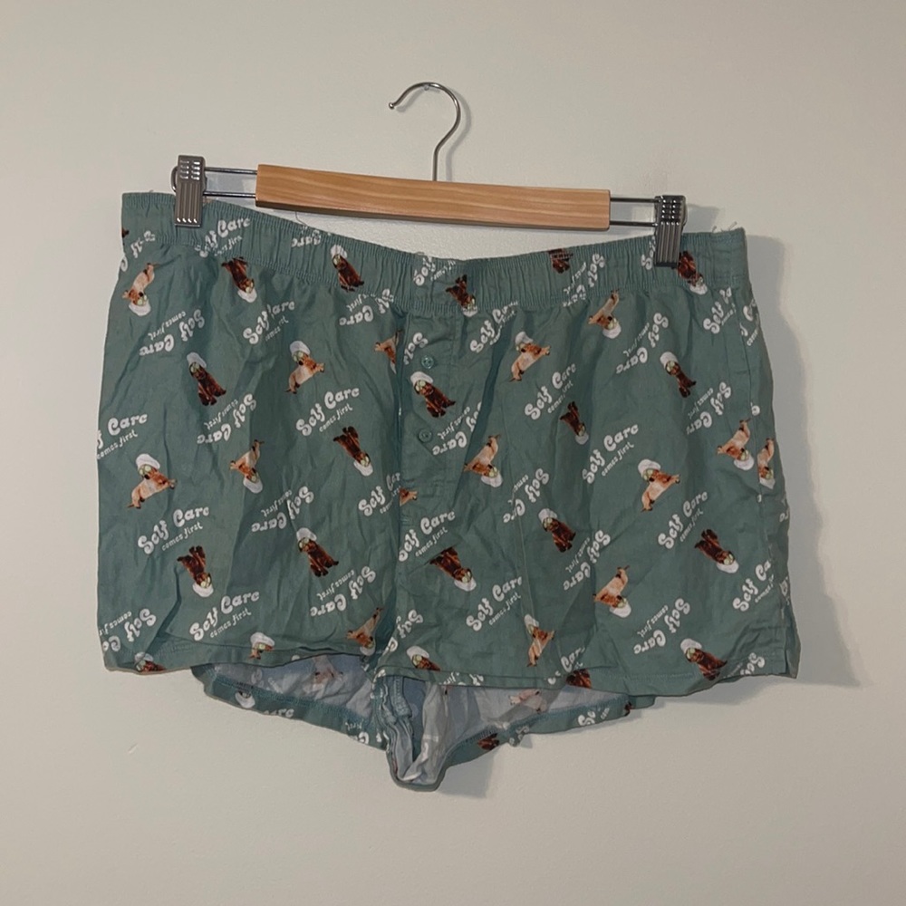 Pink boxer shorts
